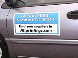 Magnetic Sign on Vehicle Door